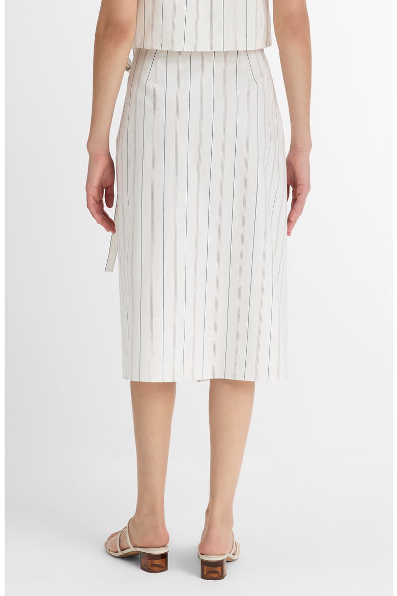 Seedling Stripe Cotton Wrap Skirt, Alternate, color, OFF WHITE/ MARIGOLD