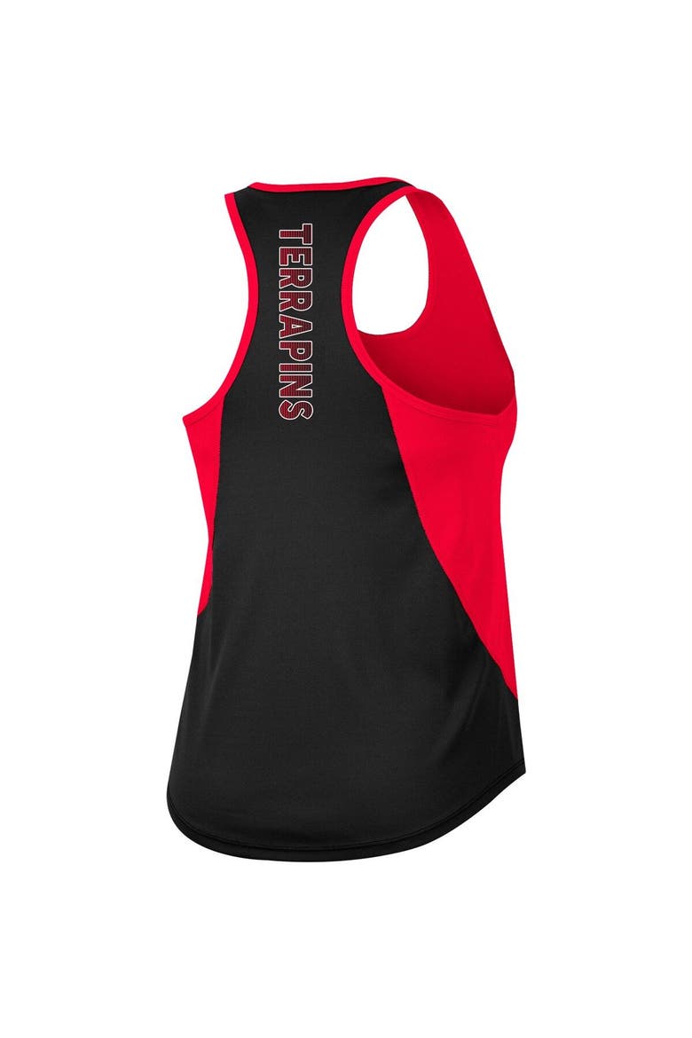 Women's Colosseum Red Maryland Terrapins Sachs 2-Hit Scoop Neck Racerback Tank Top, Alternate, color, Red