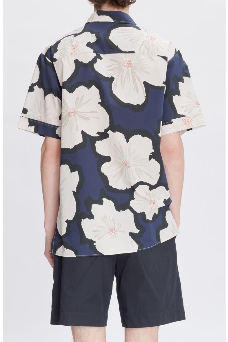 Ross Floral Short Sleeve Button-Up Shirt, Alternate, color, IAK DARK NAVY