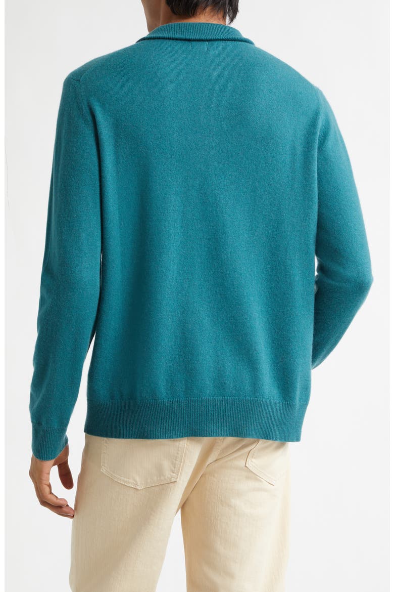 Half Zip Cashmere Sweater, Alternate, color, DARK TEAL