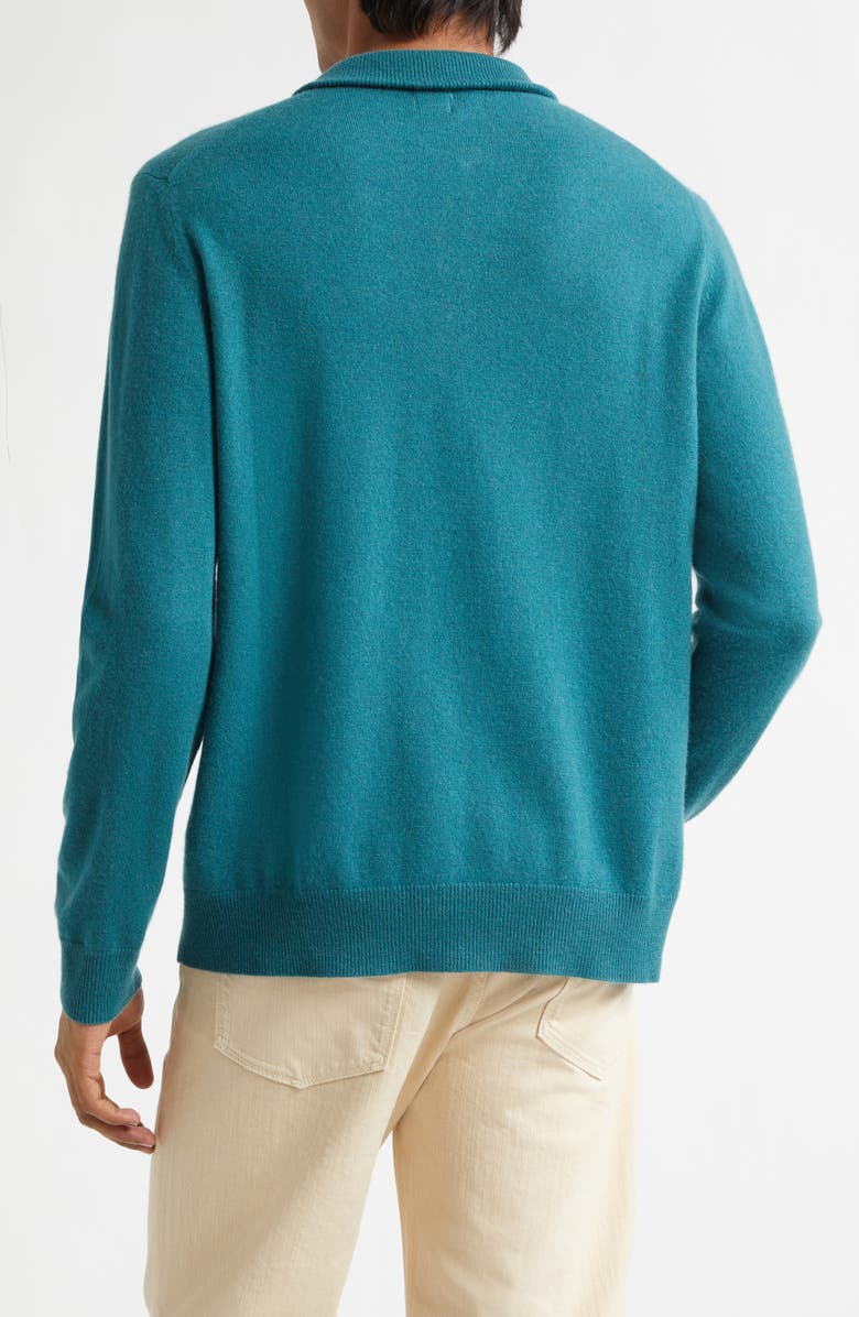 Massimo Alba Half Zip Cashmere Sweater, Alternate, color, Dark Teal