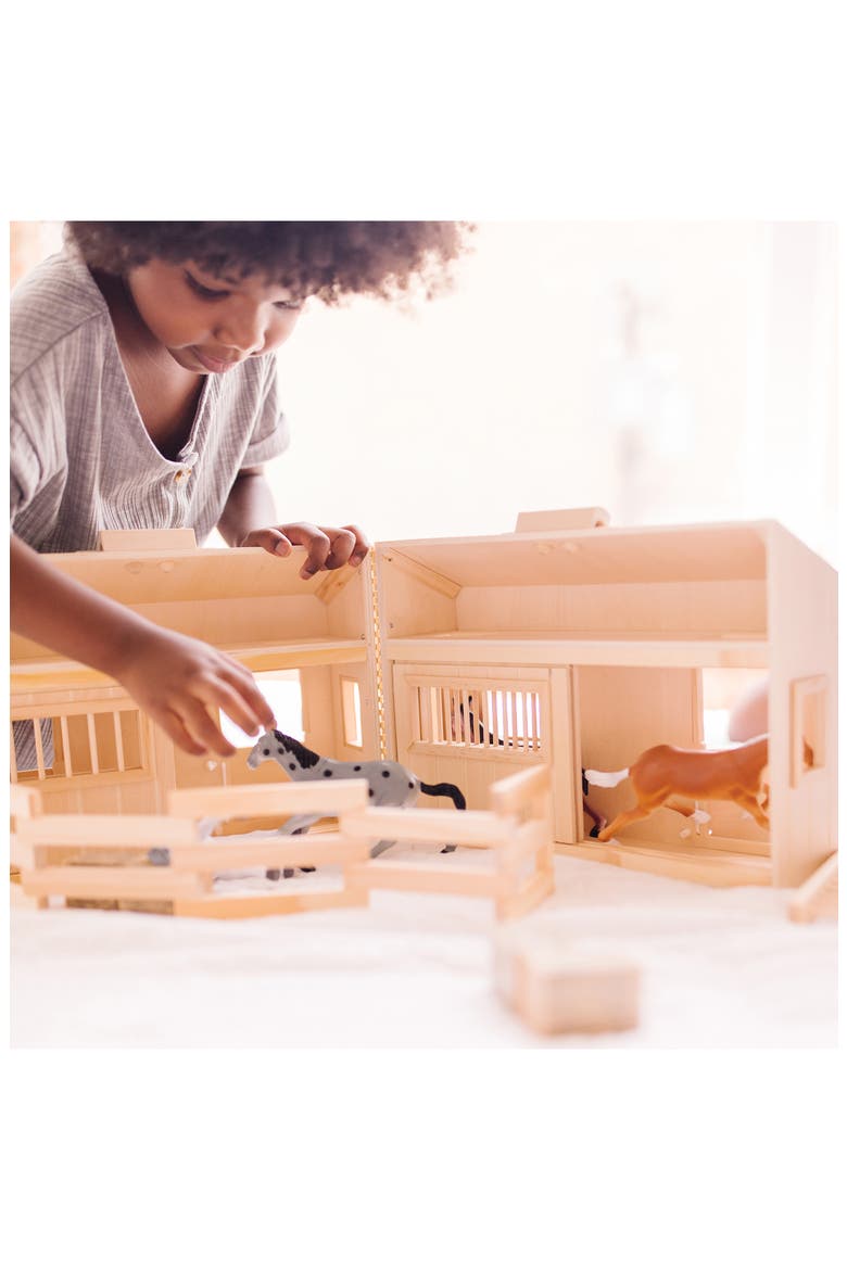 'Fold & Go' Mini Stable Play Set, Alternate, color, WOOD