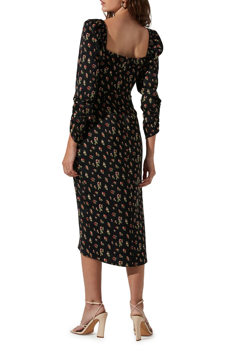 ASTR the Label Floral Print Long Sleeve Dress, Alternate, color, 