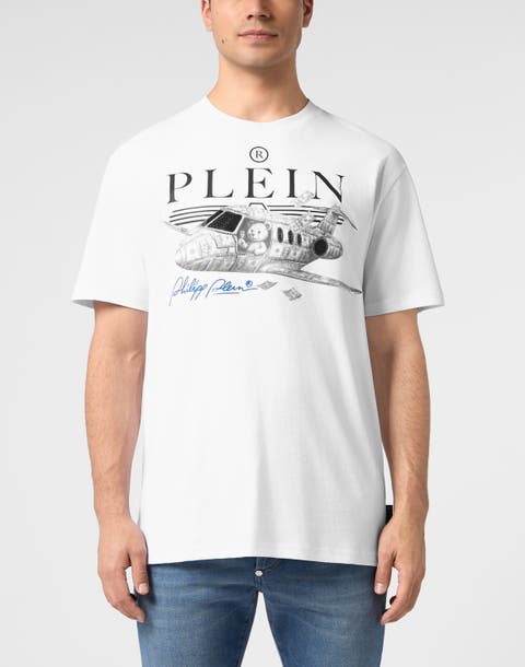 Round Neck T-Shirt Teddy Plane Stones Men