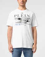 PHILIPP PLEIN Round Neck T-Shirt Teddy Plane Stones Men
