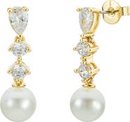 Untamed Petals Serenade Pearl and Crystal Earrings