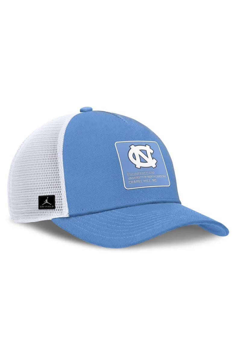 Jordan Brand Men's Jordan Brand Carolina Blue/White North Carolina Tar Heels 2025 On-Field Rise Engineered Trucker Adjustable Hat, Alternate, color, Light Blue