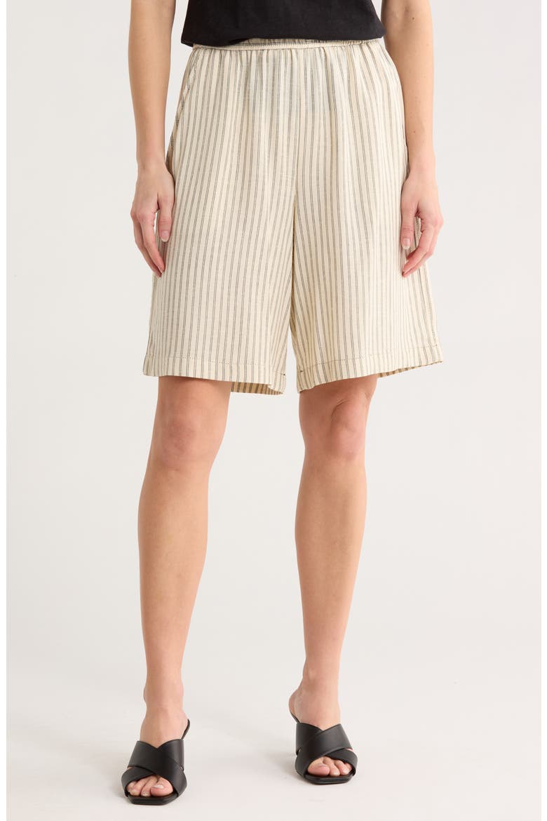 Bermuda Shorts, Main, color, IVORY/BLACK