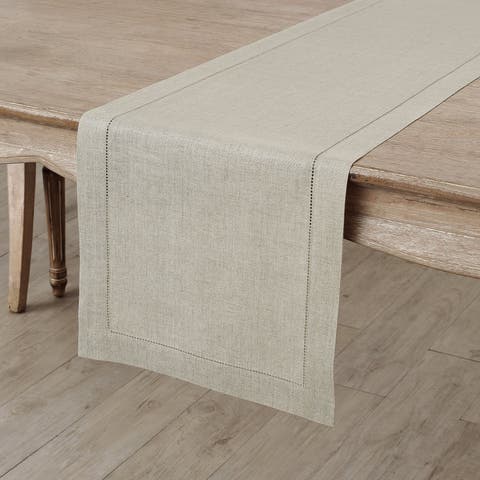 Linen Table Runner - Classic Hemstitch