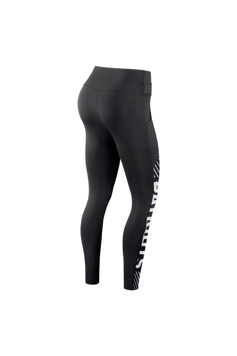 Women's Nike Black New England Patriots Yard Line Crossover Leggings, Alternate, color, Black