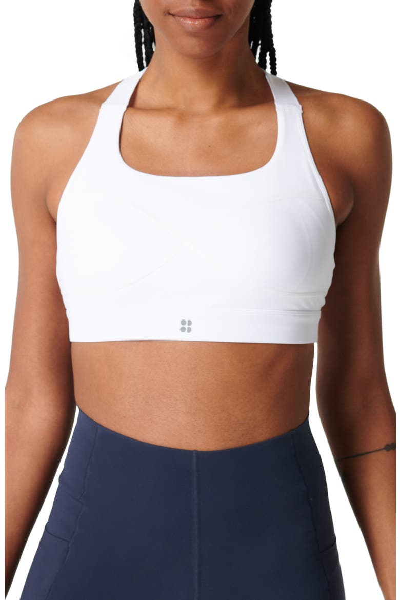 Power Medium Impact Sports Bra, Main, color, WHITE