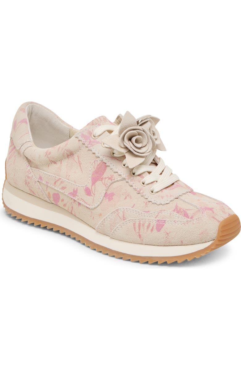 Dolce Vita Floral Sneaker, Main, color, Pink Floral Suede