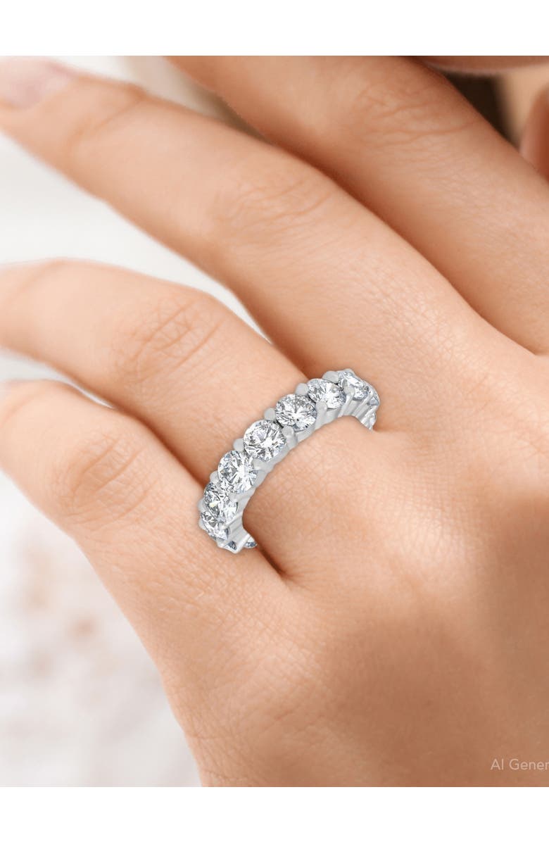 Bliss Diamond 5Ct Diamond Eternity Ring 14k White Gold Lab Grown Women's Stackable Band, Alternate, color, 