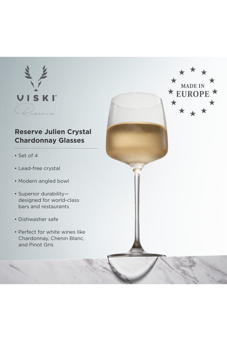 Reserve Julien Crystal Chardonnay Glasses Set of 4, Alternate, color, Clear