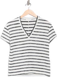 rag & bone The Knit Stripe V-Neck T-Shirt