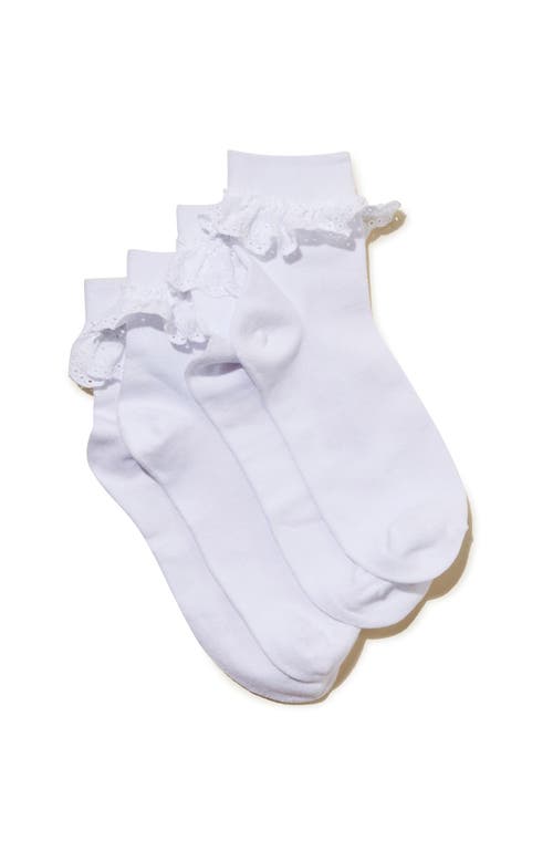 Rubi Shoes The Perfect Pair Pretty Frill Sock In White