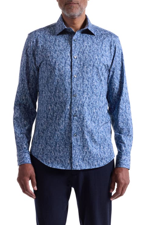 Jimmy OoohCotton® Abstract Print Button-Up Shirt