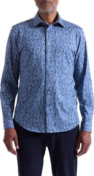 Bugatchi Jimmy OoohCotton® Abstract Print Button-Up Shirt