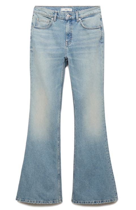 Mid Rise Flare Jeans