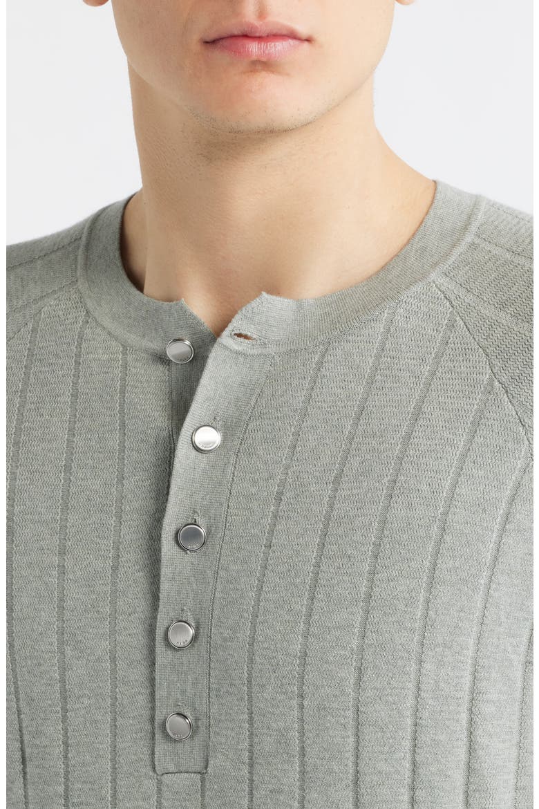 Andres Ribbed Henley Sweater, Alternate, color, SAGE GREEN