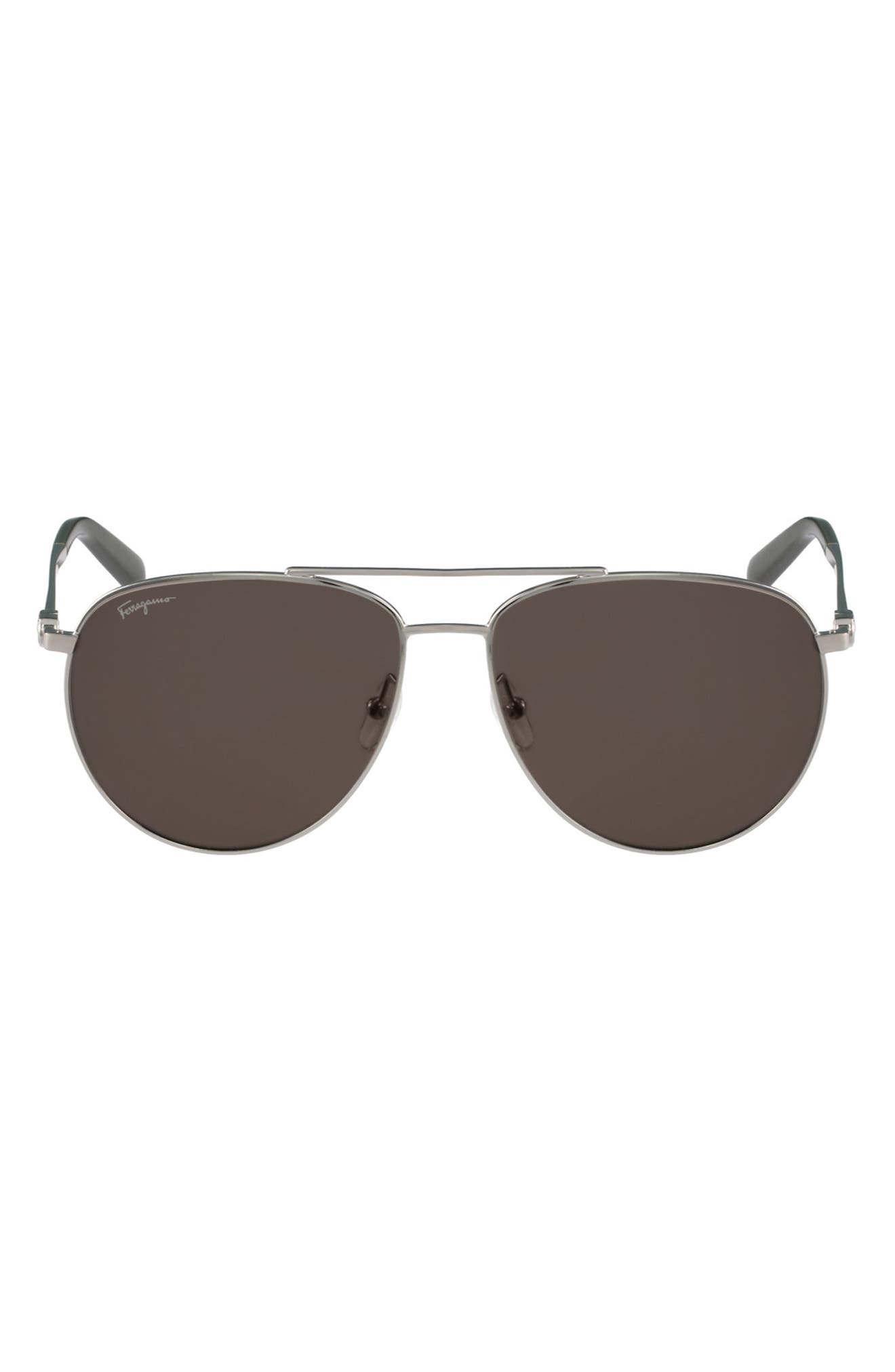 FERRAGAMO 60mm Aviator Sunglasses