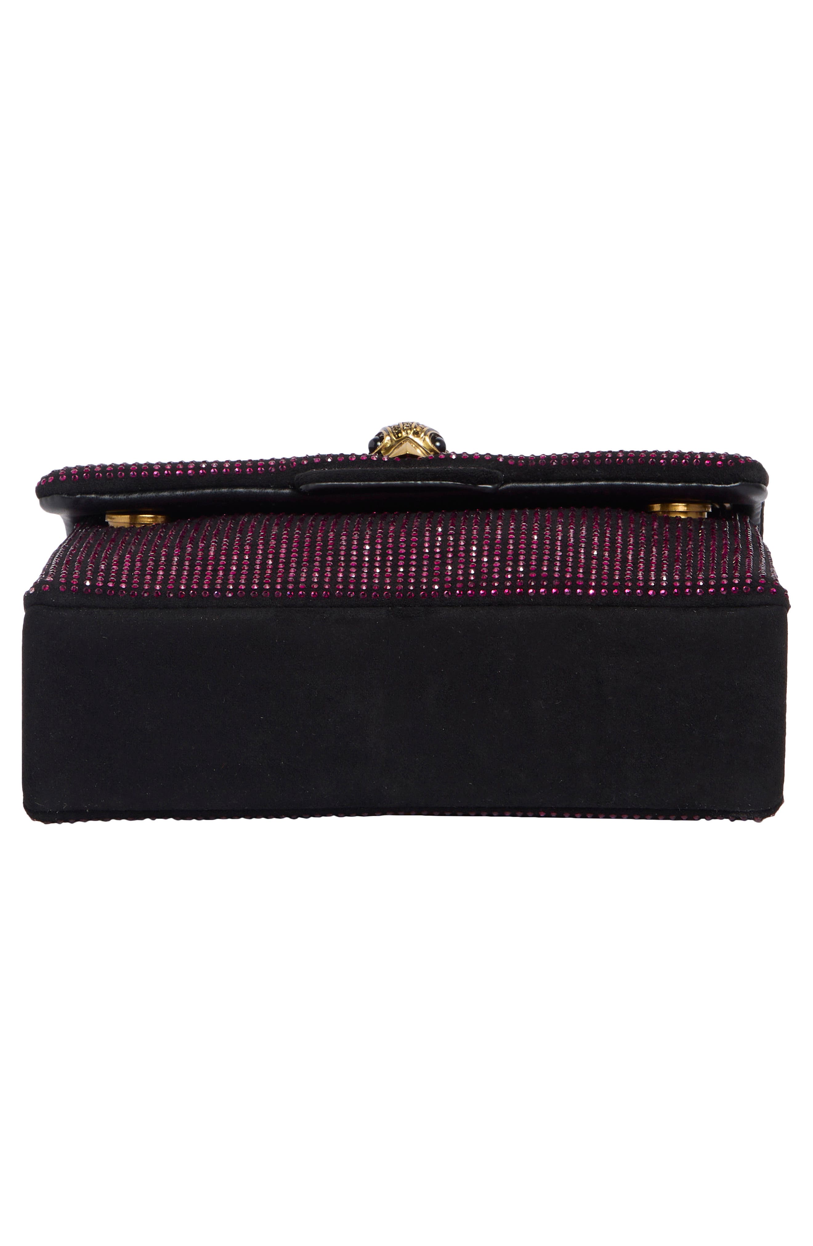 Kurt Geiger London Crystal Encrusted Mini Kensington Convertible Shoulder Bag, Alternate, color, Fuchsia Combo