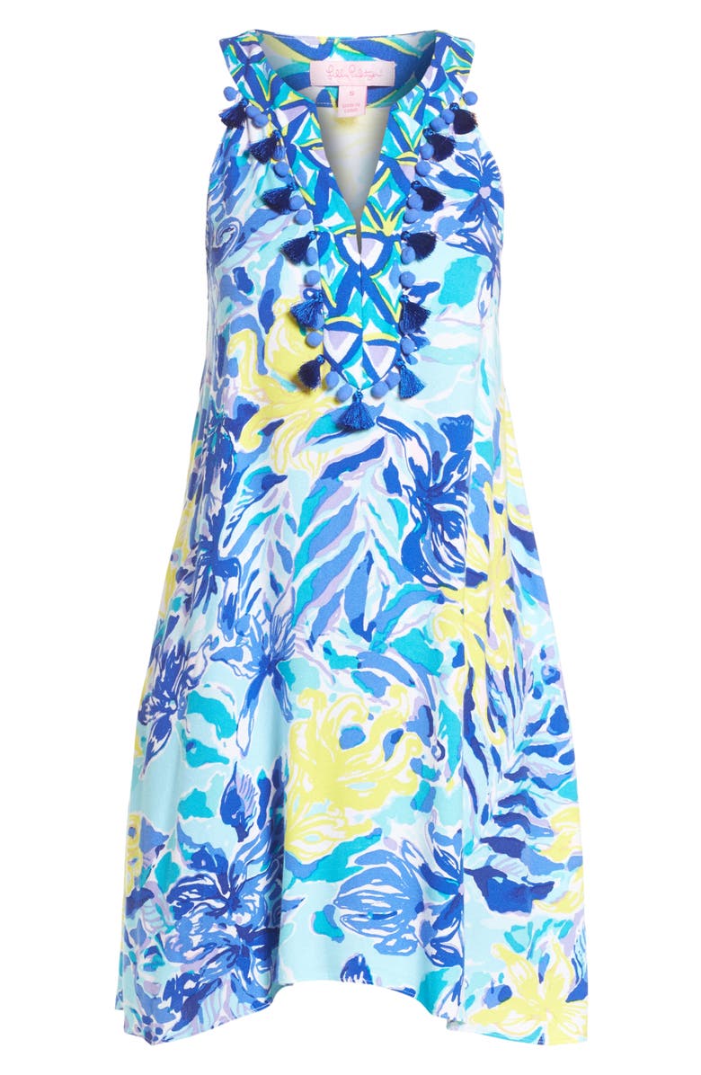 Robe Balançoire (swing) Lilly Pulitzer - Taille XS, Bleu Royal, Motif Achèle à Nœud Mystique Et Dentelle