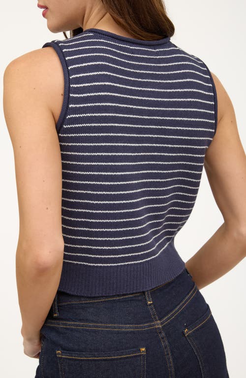 BLU PEPPER BLU PEPPER STRIPE BUTTON FRONT SWEATER VEST 