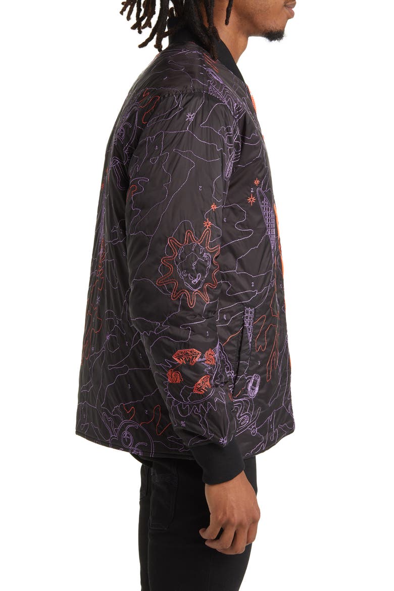 Skim Milk Bomber Jacket, Alternate, color, BLACK