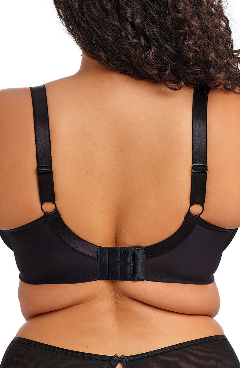 Elomi Teagan Full Figure Underwire Plunge Bra, Alternate, color, Black/ Rainbow