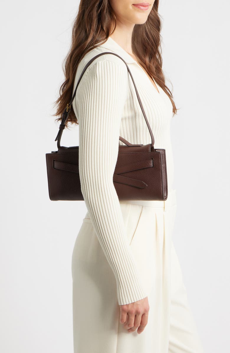 Veronica Beard Dash Leather Clutch, Alternate, color, Dark Raisin