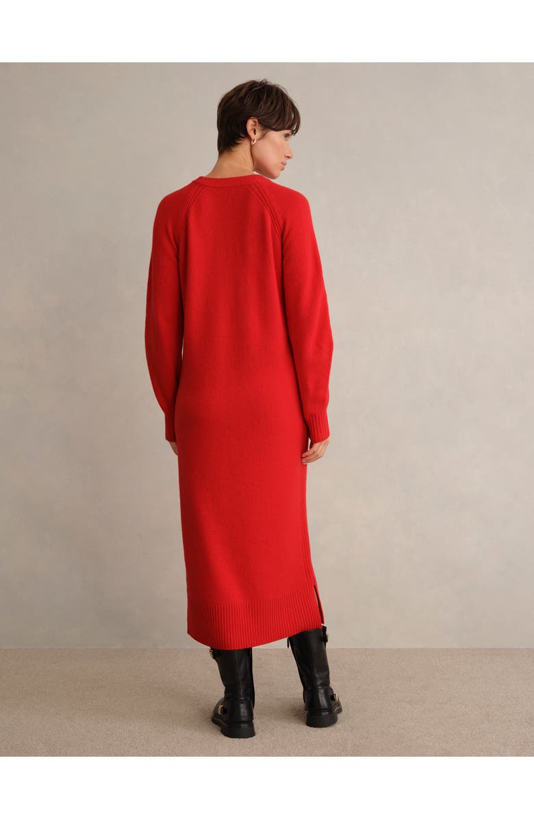 HOBBS LONDON Claudia Knitted Midi Dress, Alternate, color, Pepper Red