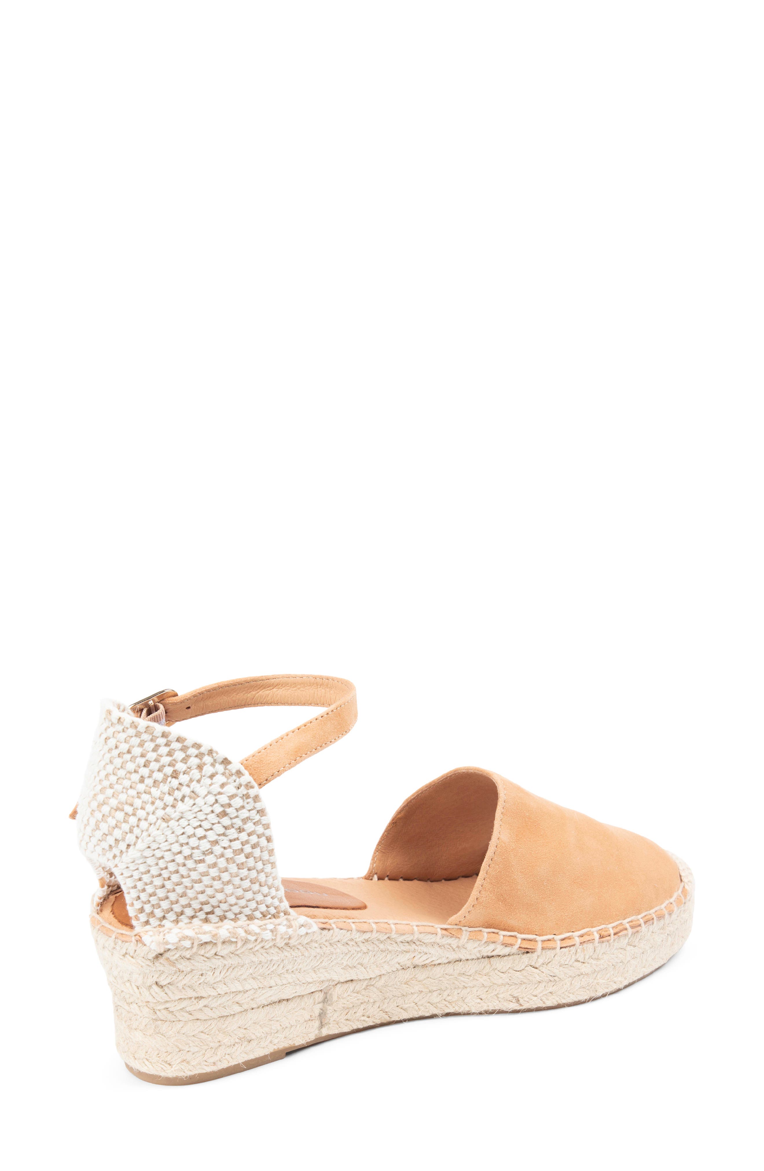 patricia green Sahara Ankle Strap Espadrille Wedge, Alternate, color, Tan Suede
