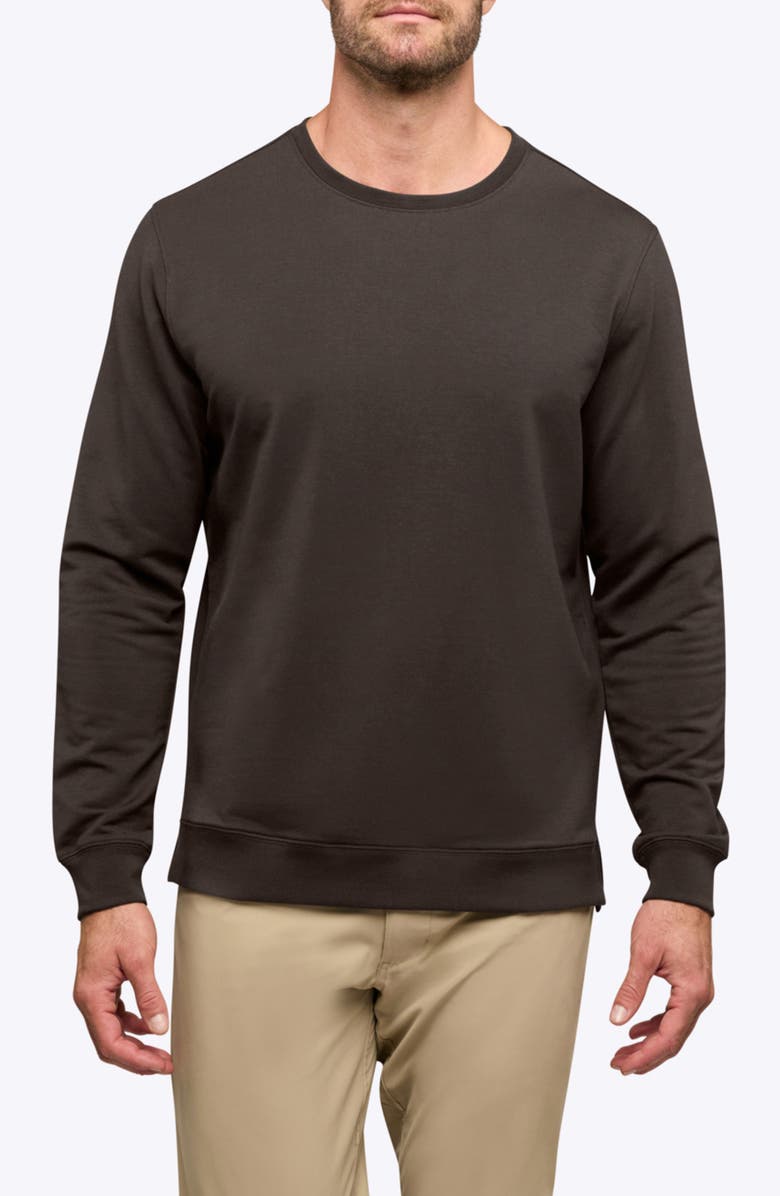 Cuts Hyperloop Split Hem Sweatshirt, Main, color, Truffle