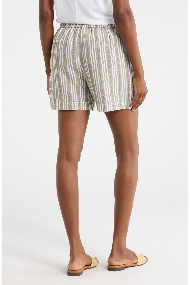 Beach Breeze Dobby Linen Easy Drawstring Shorts, Alternate, color, SEA CLAY