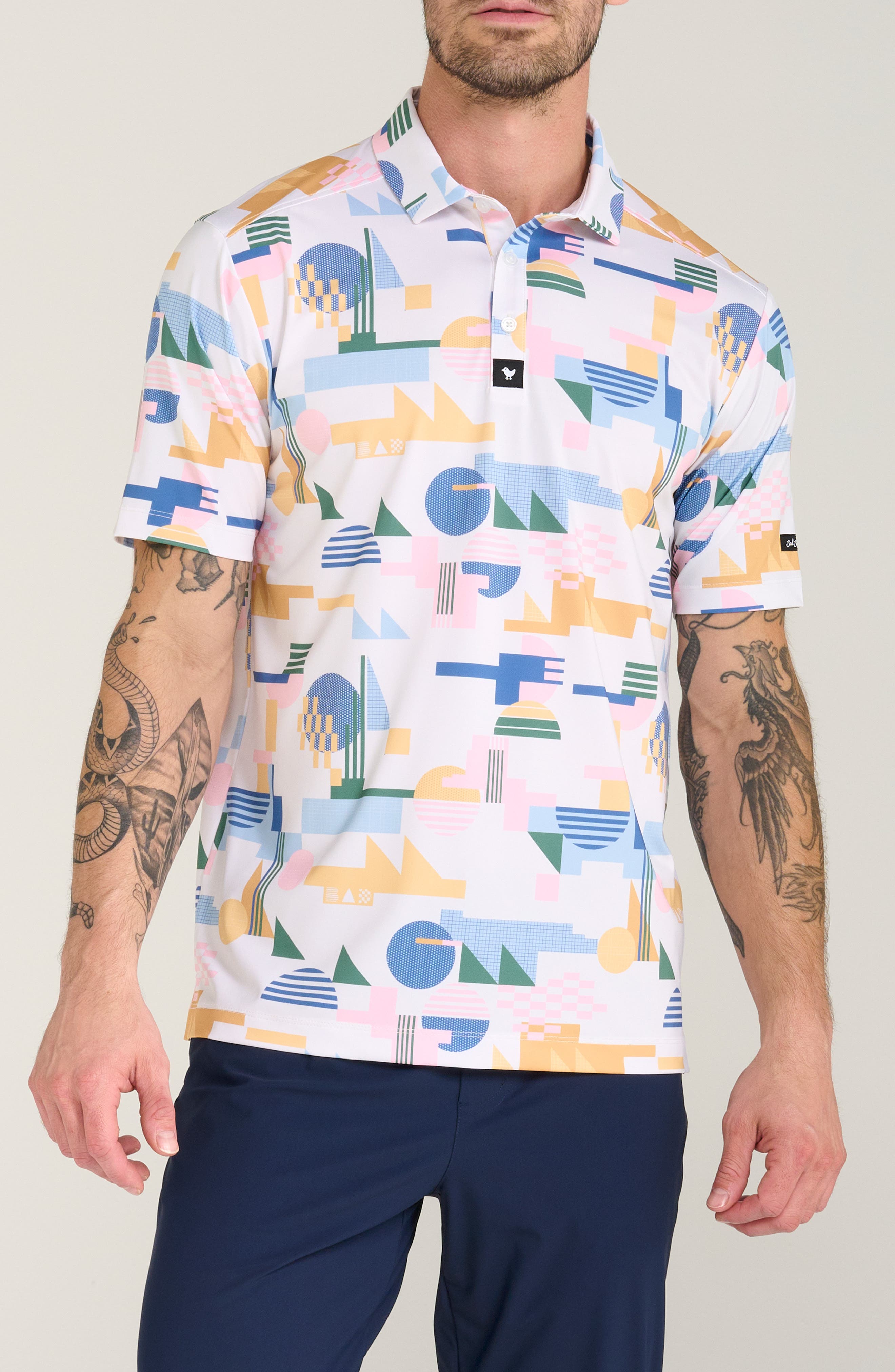 Core Patterned Performance Golf Polo