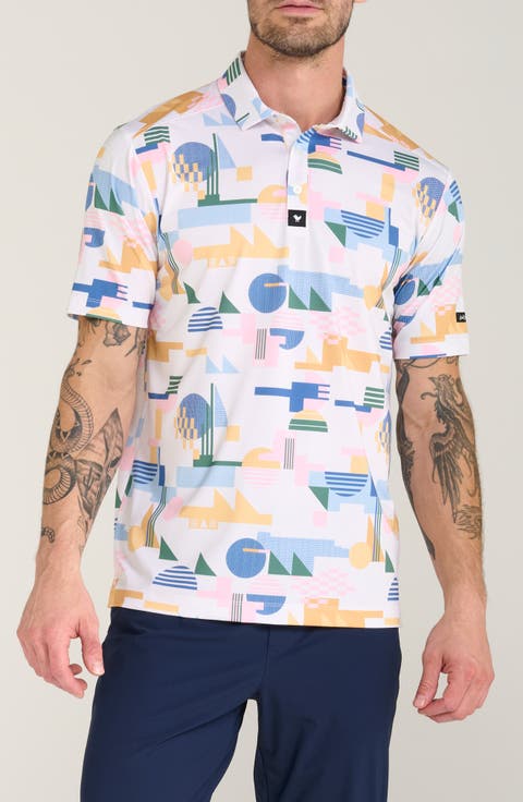 Core Patterned Performance Golf Polo