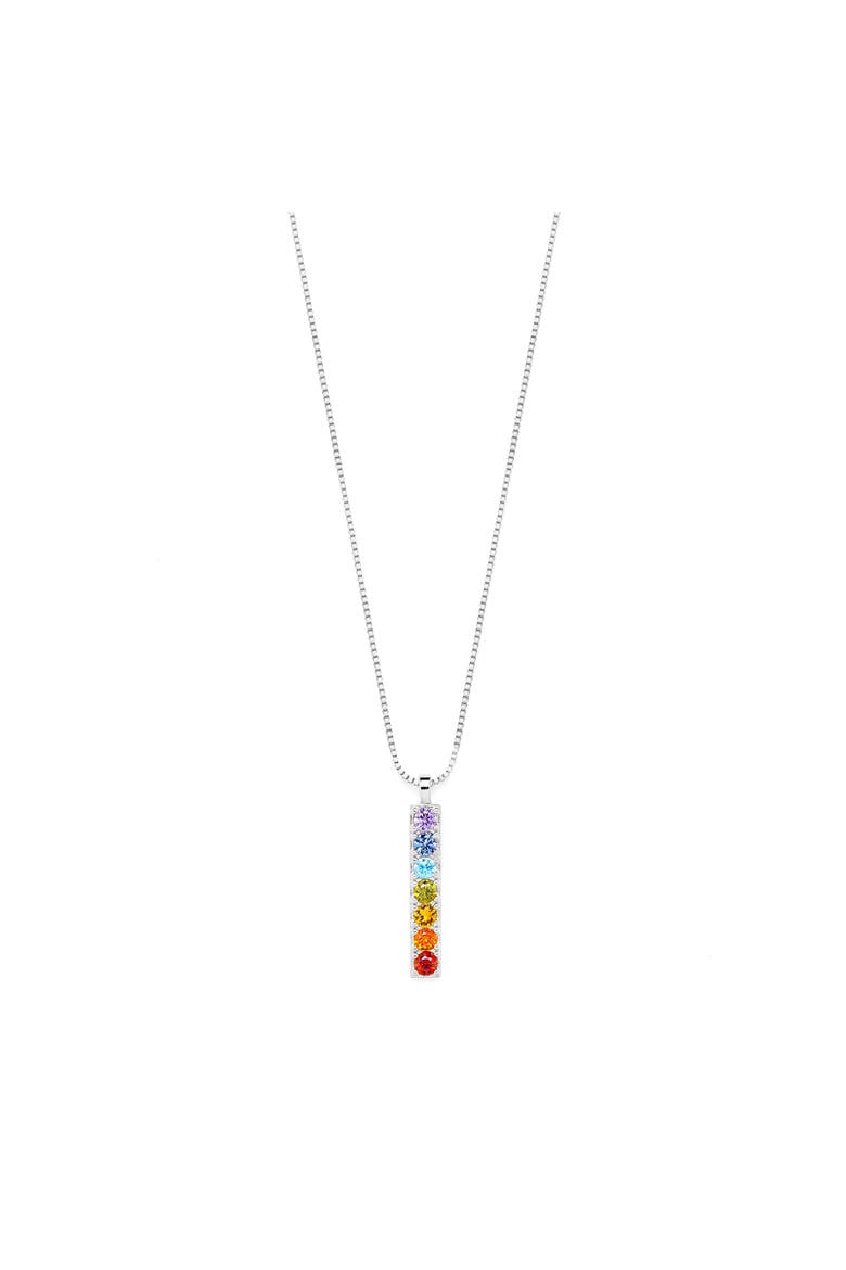 Chakra Align Rainbow Bar Necklace, Alternate, color, Gold
