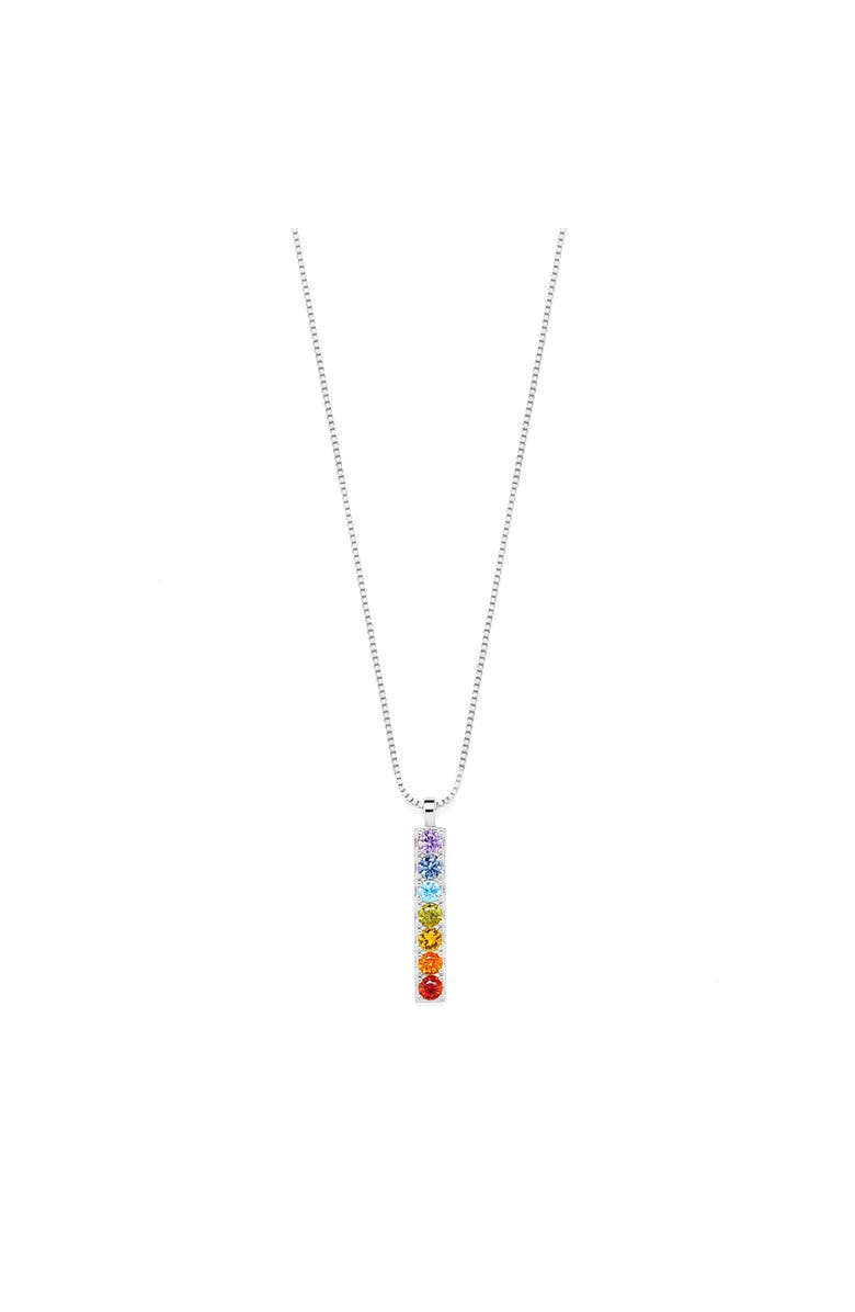 Seven Saints Chakra Align Rainbow Bar Necklace, Alternate, color, Gold