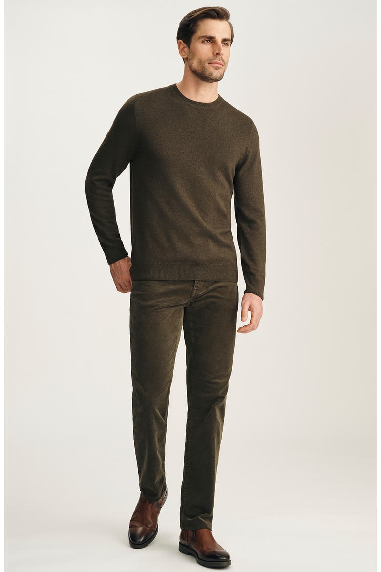 Cashmere & Silk Blend Crewneck Sweater, Alternate, color, KHAKI