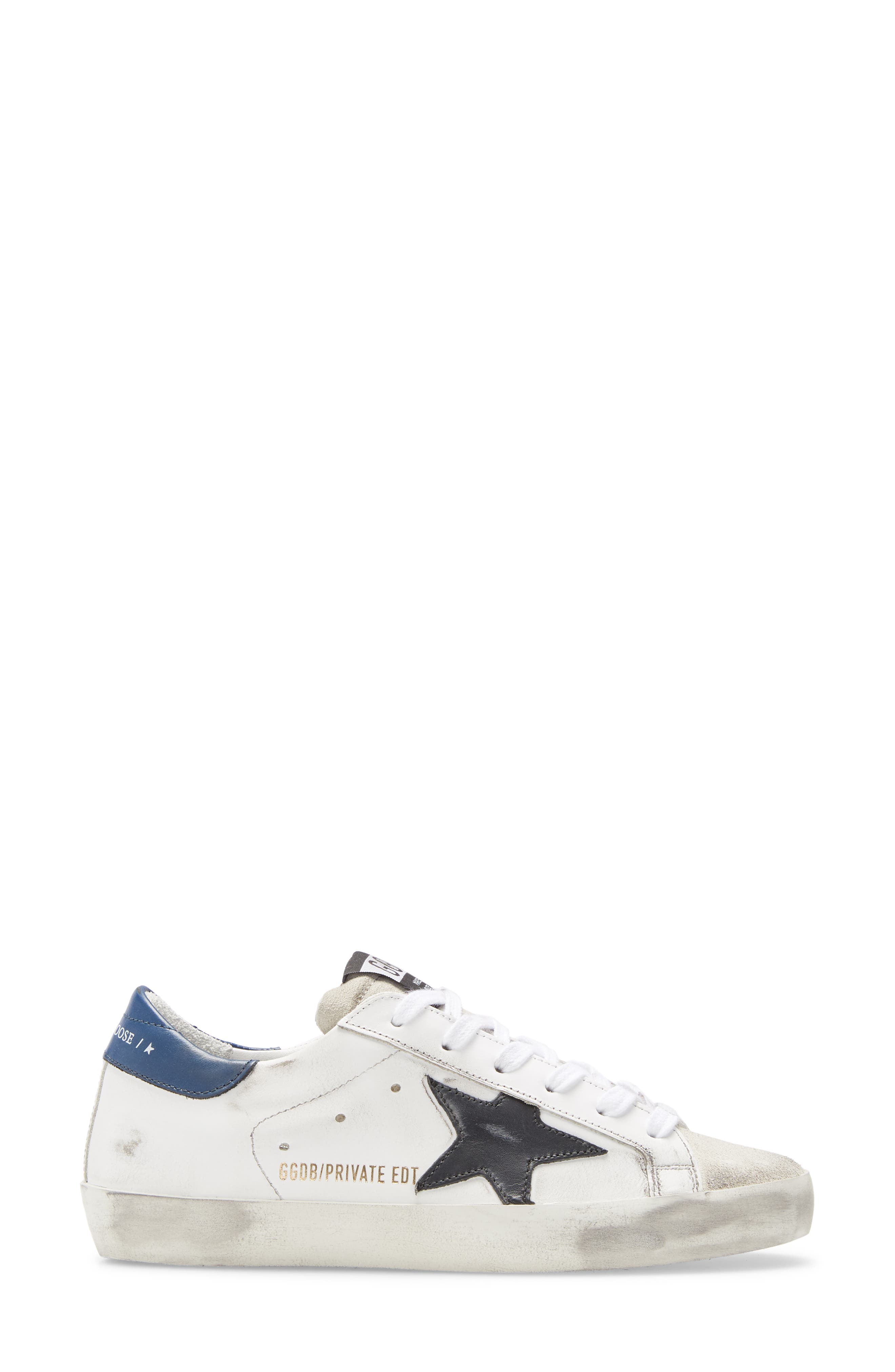Super-Star Low Top Sneaker (Nordstrom Exclusive), Alternate, color, WHITE/ ICE/ BLACK/ NAVY
