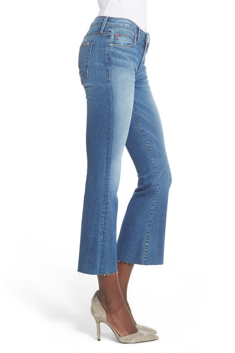 'Mia' Raw Hem Crop Flare Jeans, Alternate, color, CARVE