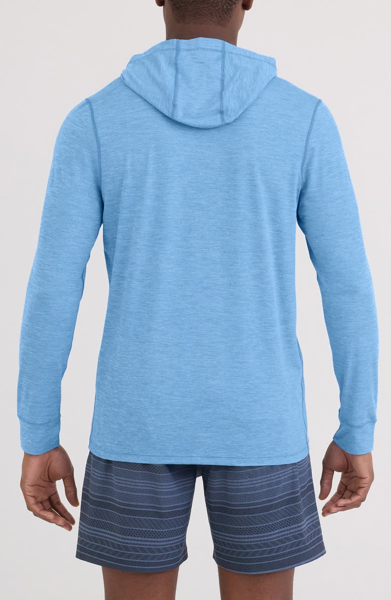 SAXX DropTemp<sup>®</sup> All Day Cooling Hoodie, Alternate, color, Tranquil Blue Heather