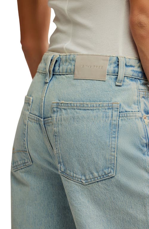 Free People Deep Trance Low Rise Barrel Leg Jeans In Neutral