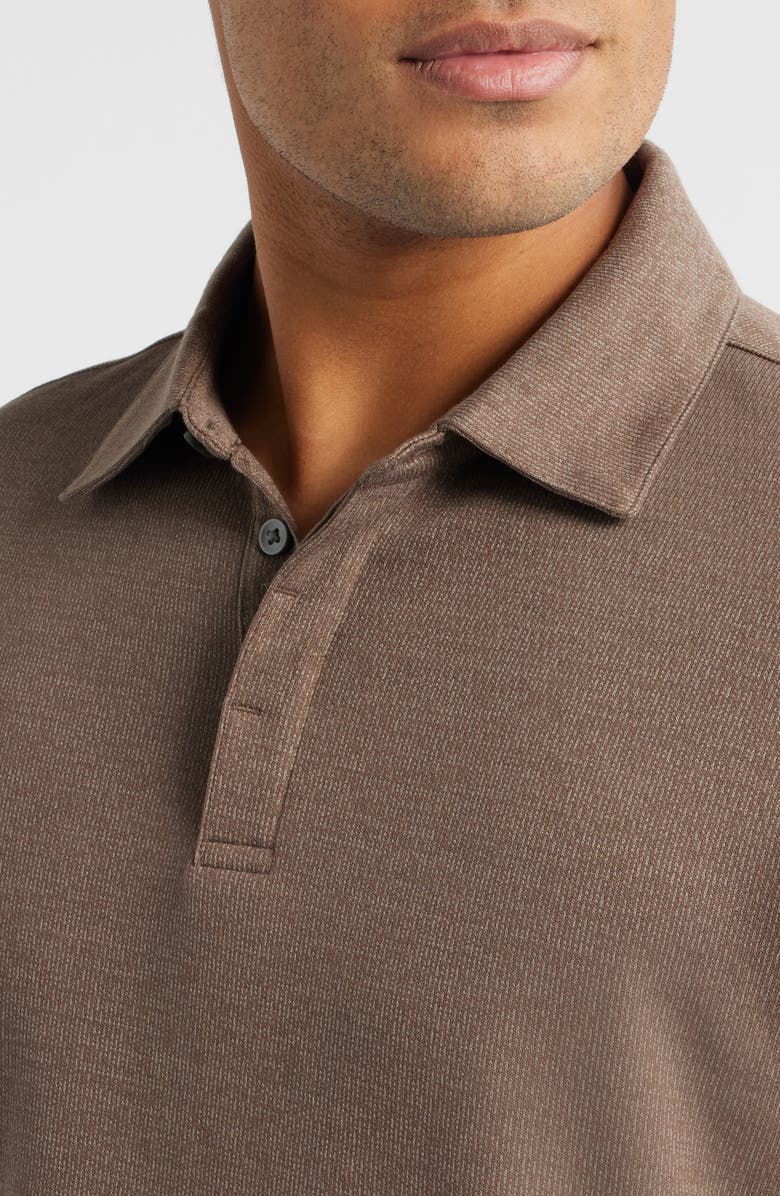 Robert Barakett Glendale Long Sleeve Cotton Blend Polo, Alternate, color, Pottery