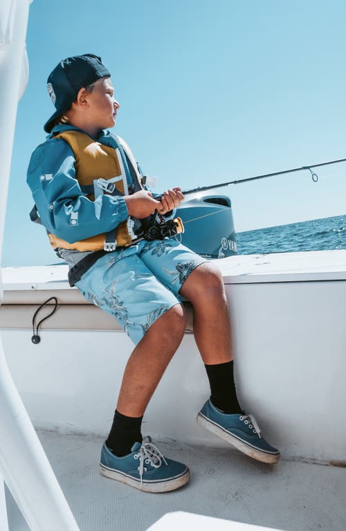Salty Crew Kids' Crew Volley Swim Trunks In Blue