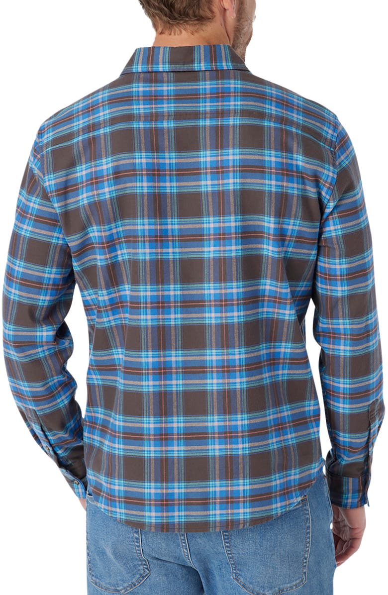 Fair Harbor Plaid Lightweight Flannel Button-Up Shirt, Alternate, color, Stream Blue Plaid