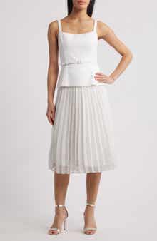 Julia Jordan Mix Media Sleeveless Midi Dress