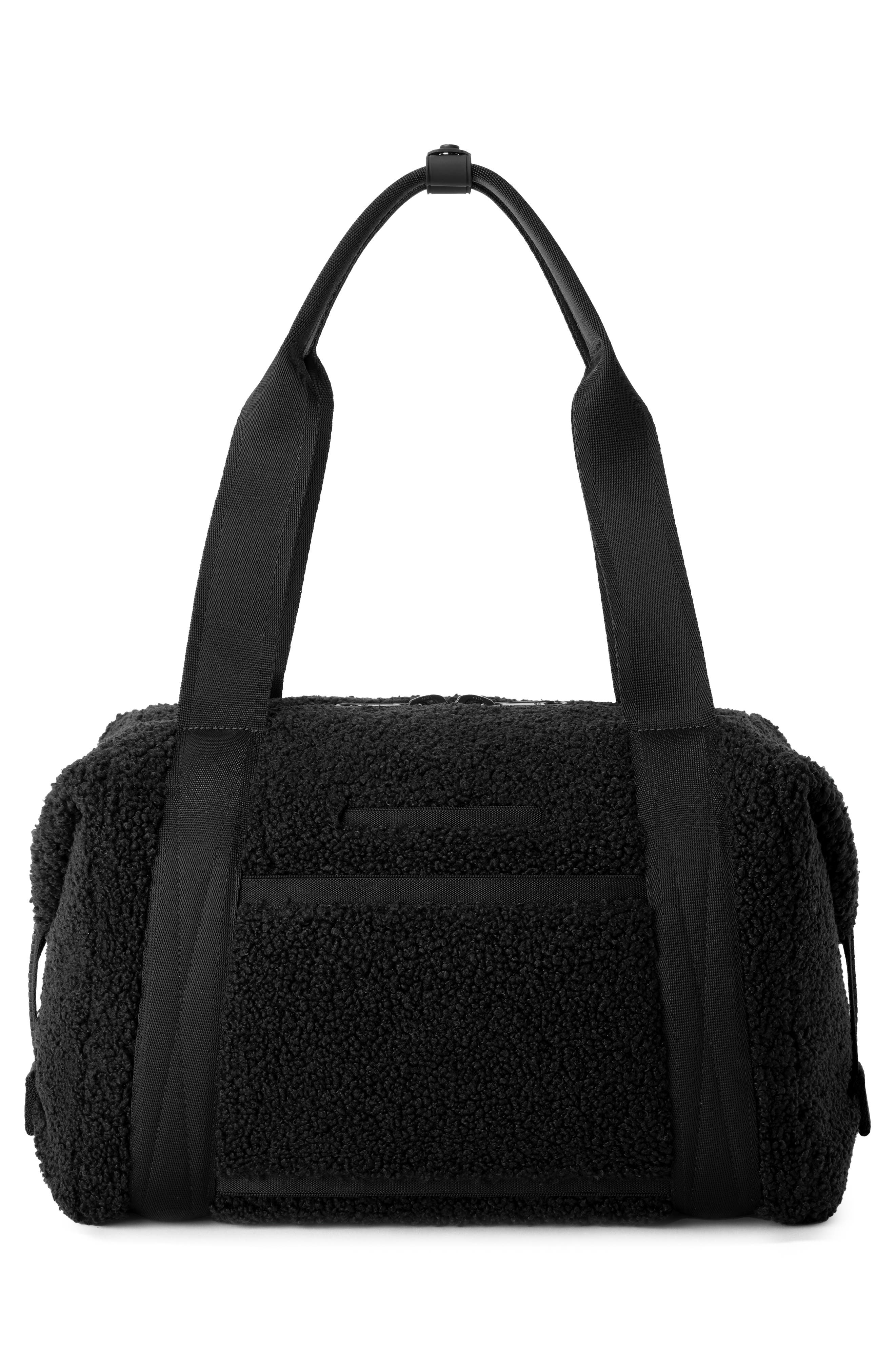Dagne Dover Landon Medium Neoprene Carryall, Alternate, color, Onyx Shearling