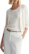 Lafayette 148 New York Open Front Crop Cardigan